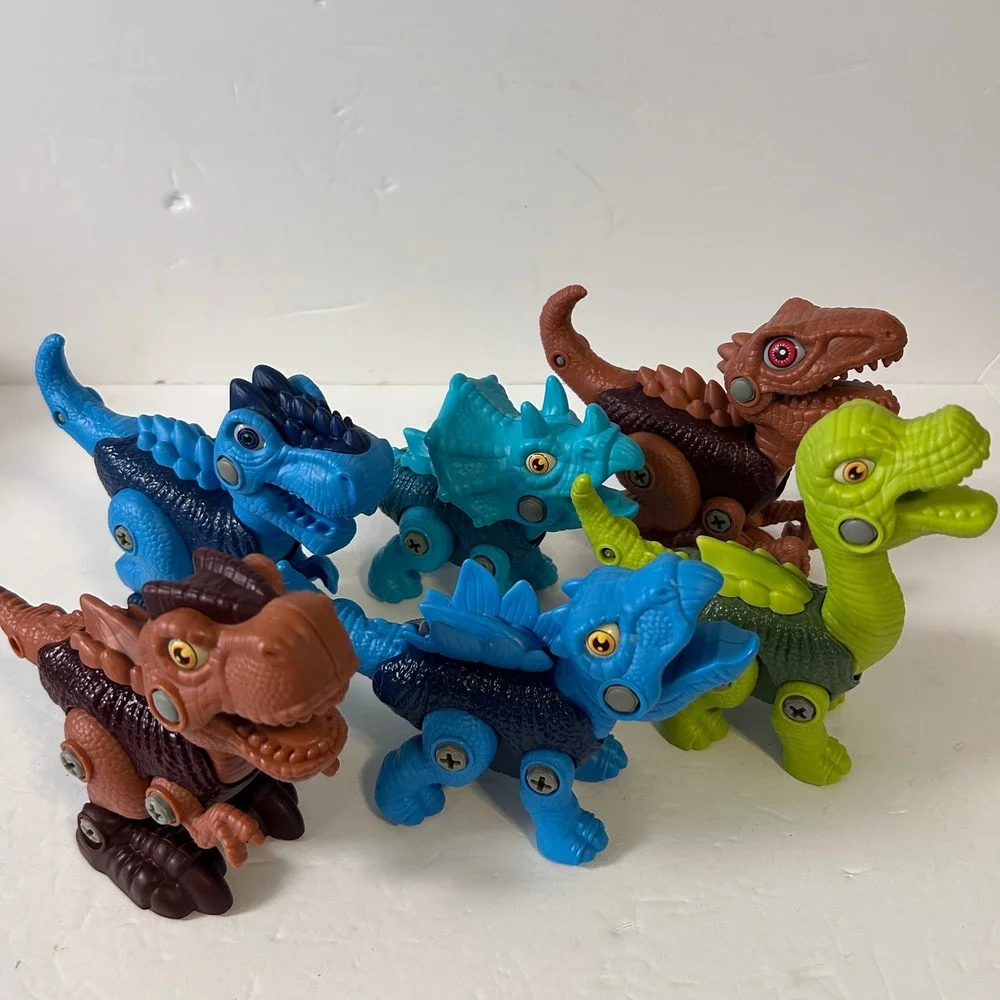 Take Apart Dinosaur Toys for Kids STEM Learning Building Set of 6 T-Rex Multi